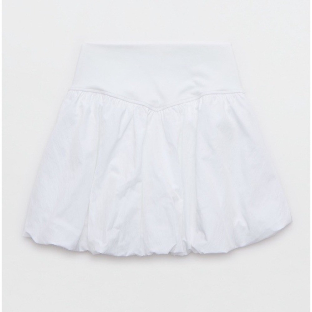 OFFLINE by Aerie Real Me Bubble Skort White Athletic Skirt Casual Mini Chic Med - Picture 6 of 6